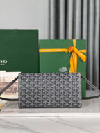 MONTE-CARLO PM CLUTCH 25 IN GRAY GOYARDINE CANVAS