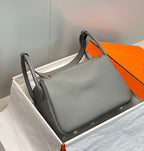 HM LINDY 30 BAG GRAY TAURILLON CLEMENCE LEATHER