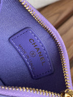 CC A84105 Coin Case Purple Gold Metal Caviar 240731