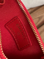 CC A84105 Coin Case Red Gold Metal Caviar 240739