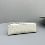 Extra Pocket L19 White Ostrich Leather Ghw