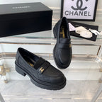 moccasins black quilted calfskin