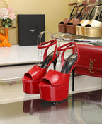 SL SUPER HIGH HEELS SANDAL RED CALFSKIN