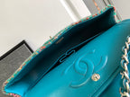 CC MEDIUM 25 CLASSIC BAG IN GREEN FOREST WOOL TWEED