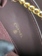 cc zipped wallet 14cm black caviar gold hardware