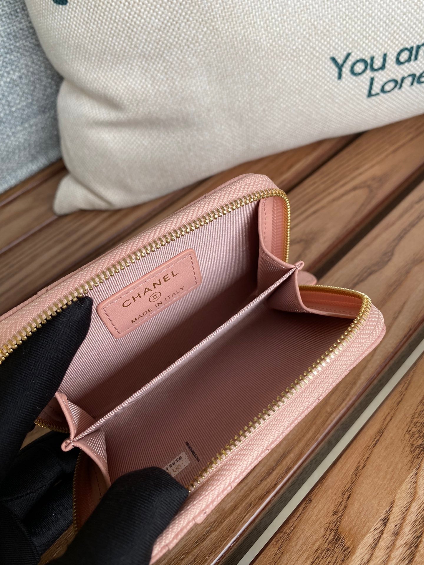CC 22A Zippy Coin Purse Light Pink Caviar GHW 223906