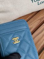 CC 22A Zippy Coin Purse Blue Caviar GHW 223908