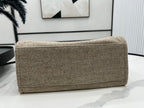 CC Deauville Tweed Bag White Leather Silver Hardware 13