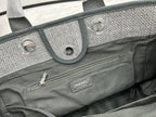 CC Deauville Tweed Bag Dark Green Leather Gold Hardware 18