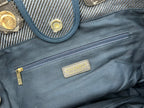 CC Deauville Tweed Bag Black Leather Gold Hardware 23