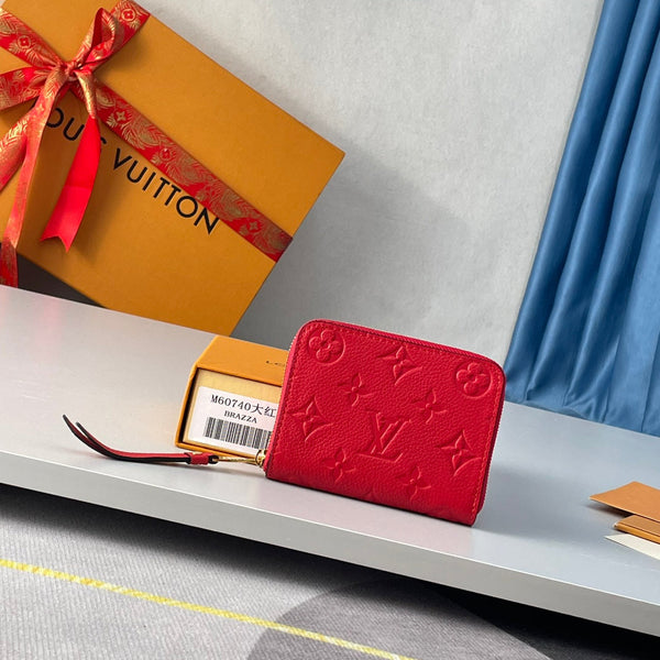 LV M60740 Zippy Coin Purse Red Monogram Empreinte Leather 221610