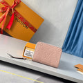 LV M60740 Zippy Coin Purse Pink Monogram Empreinte Leather 221612