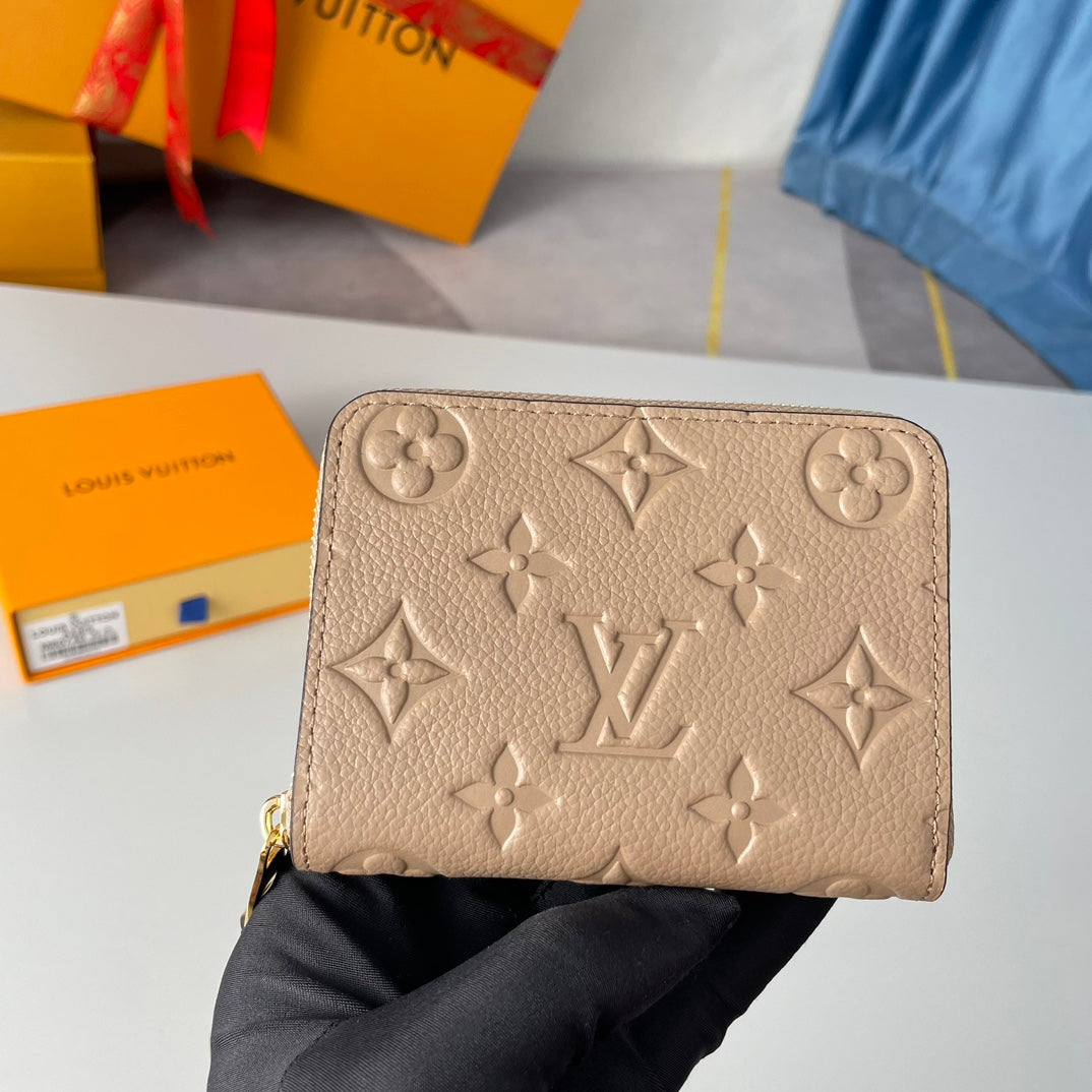 LV M60740 Zippy Coin Purse Tourterelle Monogram Empreinte Leather 221614