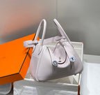 HM LINDY 30 BAG SOFT PINK TAURILLON CLEMENCE LEATHER