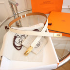 hm kelly belt 18mm cream epsom leather