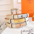 hm kelly belt 18mm cream epsom leather