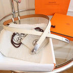 hm kelly belt 18mm cream epsom leather