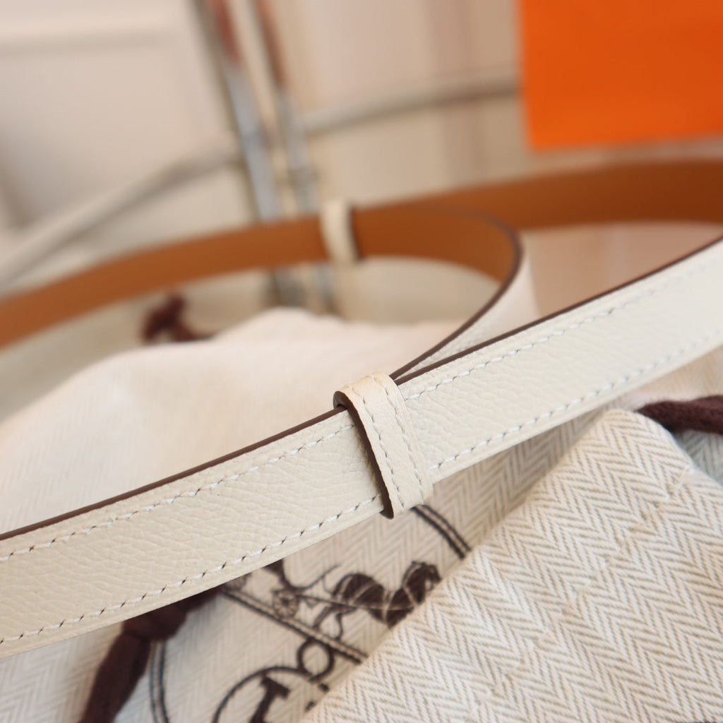 hm kelly belt 18mm cream epsom leather