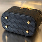 MINI VANITY CASE 18 IN BLACK LAMBSKIN