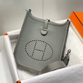 Mini Evelyne 18cm Smoke Grey Togo Silver Hardware
