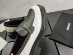 CC Moccasins 45mm White Mix Black Lambskin