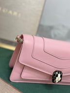 Serpenti Forever East-West Shoulder Bag 22cm Light Pink Cafskin GHW 188494