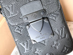 Lv S-Lock Vertical Wearable Wallet Black Taurillon Monogram Leather