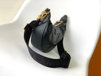 LV Over The Moon Handbag 27.5cm Black Embroidered Smooth Calfskin