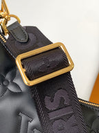 LV Over The Moon Handbag 27.5cm Black Embroidered Smooth Calfskin