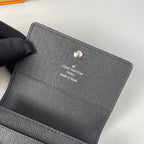 LV Enveloppe Carte De Visite Card Holder Monogram Eclipse Canvas 221499