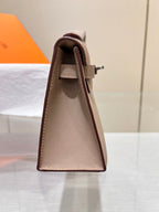 HM KELLY POCHETTE 22CM GRIS ASPHALT SWIFT SILVER HARDWARE