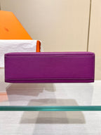 HM KELLY POCHETTE 22CM PURPLE SWIFT SILVER HARDWARE