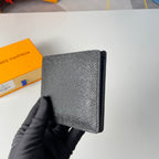 LV Enveloppe Carte De Visite Card Holder Black Epi Leather 221502