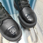 CC Ankle Boots Black Lambskin