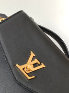 LV Oxford Handbag 22cm Black Grain Cowhide GHW