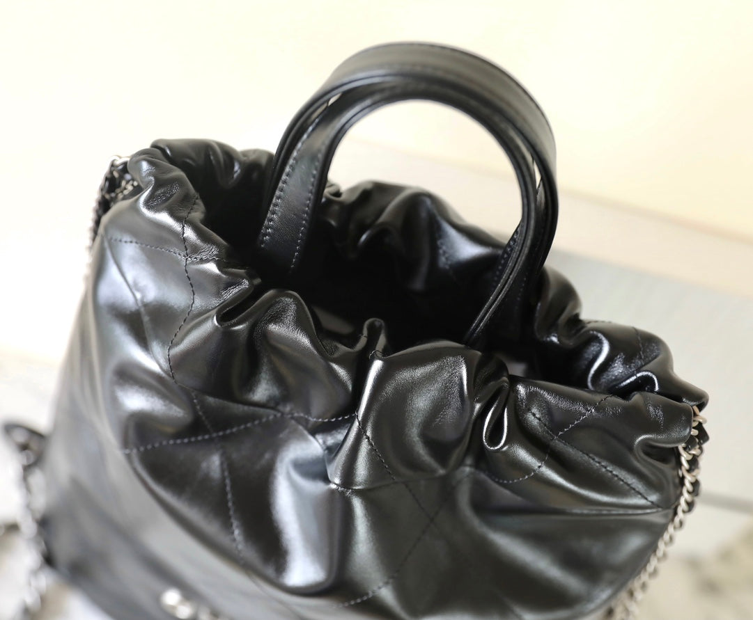 CC 2025 Backpack 34cm Black Soft Calfskin 335087