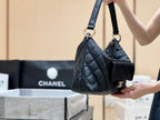 CC 23B Maxi Hobo 29.5cm Black Cowhide Light GHW