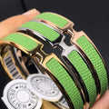 H Pig Nose Light Green Bracelet