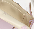 HM JYPSIERE SHOULDER BAG 23 IN BABY PINK CALFSKIN