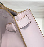 HM JYPSIERE SHOULDER BAG 23 IN BABY PINK CALFSKIN