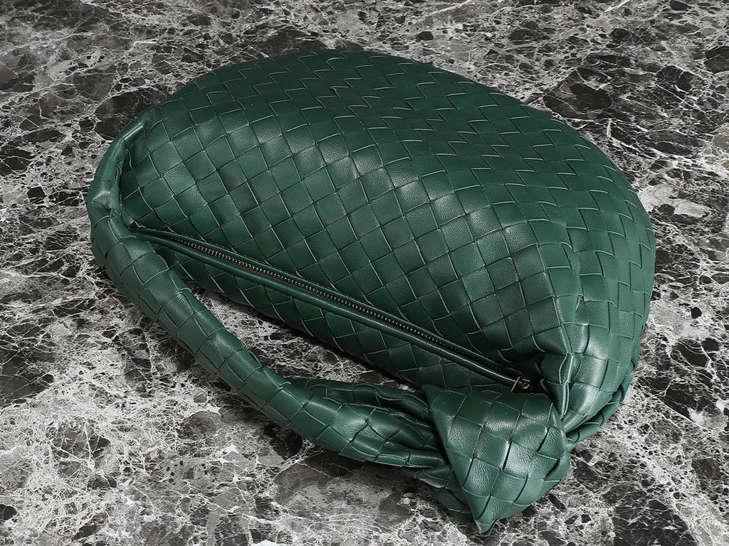 bv teen jodie 36cm dark green lambskin