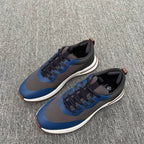LP BRUNELLO SNEAKERS MULTI-GRAY AND NAVY MESH CALFSKIN