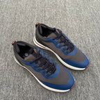LP BRUNELLO SNEAKERS MULTI-GRAY AND NAVY MESH CALFSKIN