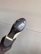 CC Square Toe Ankle Boots 70mm White Black Cowhide 464566