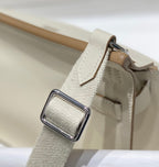 KELLY 23CM JYPSIERE WHITE LEATHER CROSSBODY BAG SHW