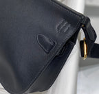 KELLY 23CM JYPSIERE BLACK LEATHER CROSSBODY BAG GHW