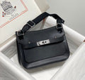 KELLY 23CM JYPSIERE BLACK LEATHER CROSSBODY BAG SHW