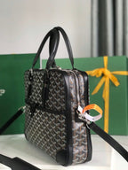 AMBASSADE DOCUMENT CASE 35 IN BLACK GOYARDINE CANVAS