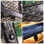 AMBASSADE DOCUMENT CASE 35 IN BLACK GOYARDINE CANVAS