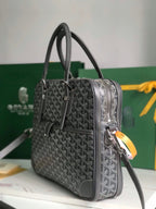AMBASSADE DOCUMENT CASE 35 IN GRAY GOYARDINE CANVAS